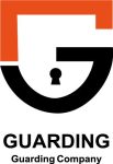 a black and orange logo
